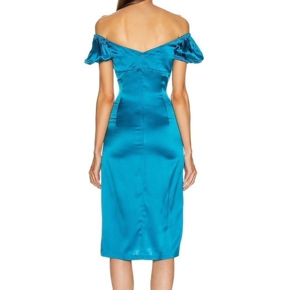 ALEXIS Cadiz Silk Dress in Capri Blue - Picture 5 of 13
